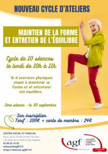 Cycle ateliers – maintien de la forme et entretien de l’équilibre – 10 séances