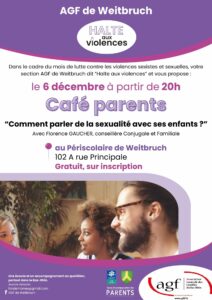 Café parents « comment parler de la sexualité avec ses enfants ? »