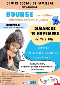 Bourse puériculture, vêtements enfants et jouets