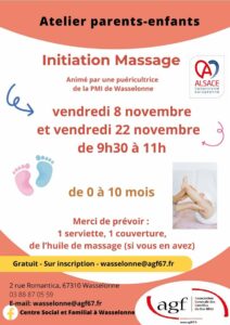 Initiation au massage bébé (0-10 mois)